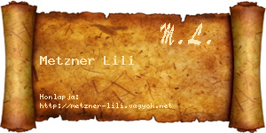 Metzner Lili névjegykártya